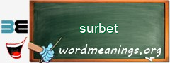 WordMeaning blackboard for surbet